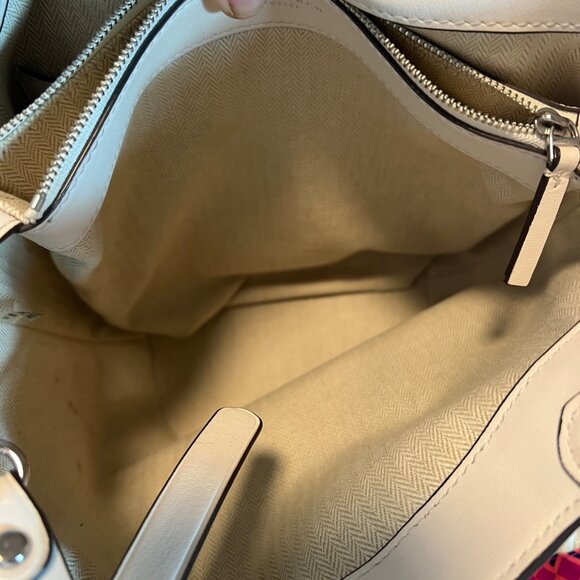 AUTHENTIC TORY BURCH WINTER WHITE LEATHER MILLER SHOULDER BAG WITH DETACHABLE ST - Picture 8 of 15